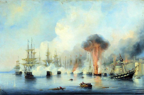 Battle of Sinop by Ivan Aivazovsky